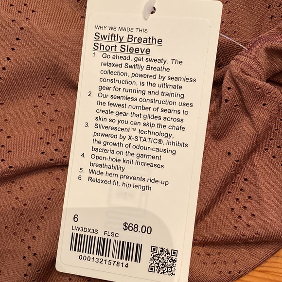 NWT Lululemon Swiftly Breathe Short Sleeve - Picture 3 of 3